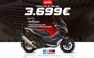 Aprilia SR GT 125 ABS + Escape Leo Vince + Variador + Amortiguación Advance
