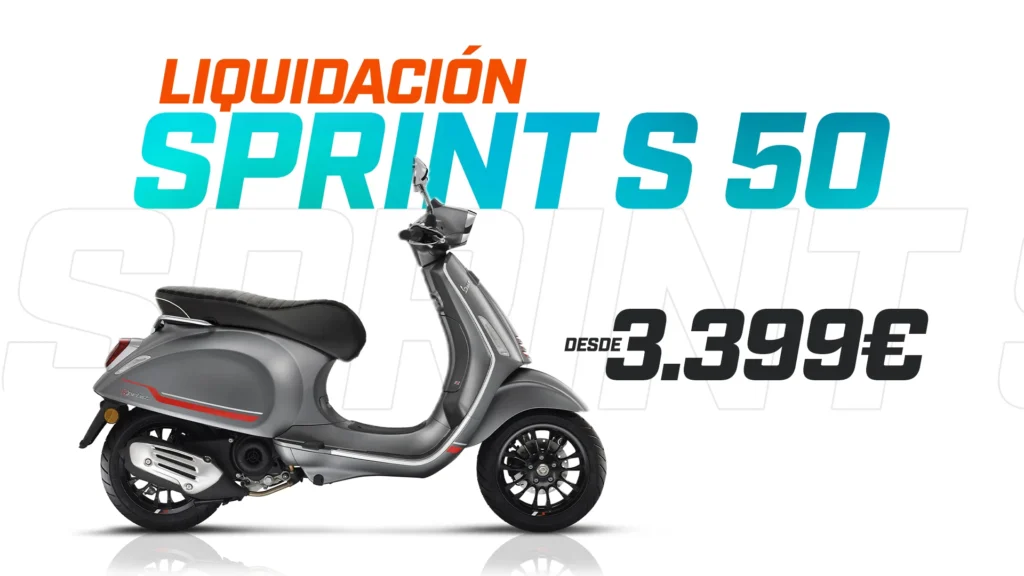 Ahora llévate una Vespa 50 Sprint desde tan solo 3.399€ ¿A qué esperas?