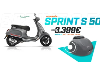 Vespa 50 Sprint desde 3.399€ con BAÚL DE REGALO