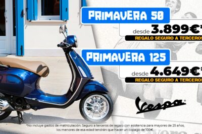 Vespa Primavera 50 desde 3.899€ y 125cc desde 4.649€