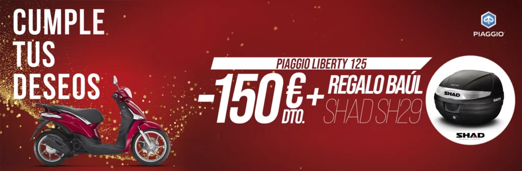 Piaggio LIBERTY con 150€ Dto. + BAÚL DE REGALO